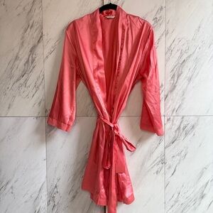 Adonna Pink Tie Robe SZ M